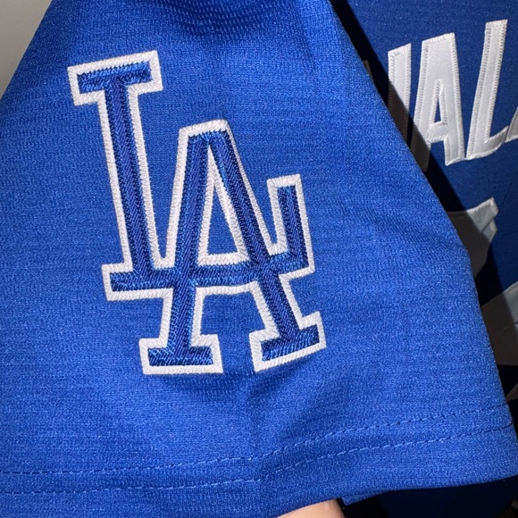 Nike Blue and White Dodgers Jersey - Picture 6 of 8